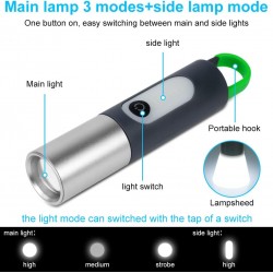 HP-836 Su Geçirmez Uzun Menzilli LED El Feneri – 5730 LED, 5V USB Şarjlı, Taşınabilir Askılı Tasarım