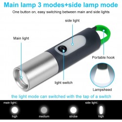 HP-836 Su Geçirmez Uzun Menzilli LED El Feneri – 5730 LED, 5V USB Şarjlı, Taşınabilir Askılı Tasarım