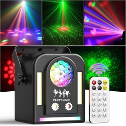 FB-1100 4'ü 1 Arada Kumandalı Disko Işığı Renkli Lazer Polka Noktası Efekti Disko Topu
