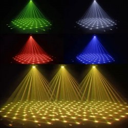 FB-6500 Disko Topu 100W RGBW Sahne Düğün Parti Işığı 6 Arms Lazer Hareketli Kafa DJ Işığı