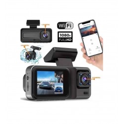 H98 Full Hd 1080P Wi-fi Full Hd 3 Kameralı Araç Içi Kamera Araba Güvenlik Kamerası Gece Görüşü  Ön Geri iç Kayıt IR LED