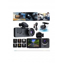 H15 Wifi Full Hd 1080P Yüksek Hassasiyetli Üç Kameralı Araç Içi Kamera Araba Güvenlik Kamerası Gece Görüşü Ön Geri iç Kayıt IR LED
