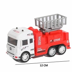 Sürtmeli Oyuncak Kamyon Ve İtfaiye Araçları 3lü Set 1:32 Erkek Oyuncağı Oyun Seti