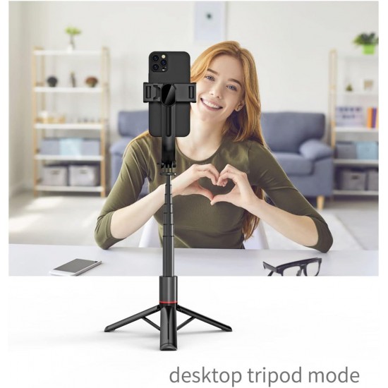 T16 Selfie Çubuğu Uzaktan Kumandalı 106 Cm Tripod Özçekim Alüminyum Masa Üstü Tripod