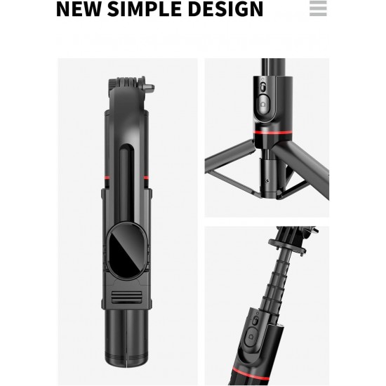 T16 Selfie Çubuğu Uzaktan Kumandalı 106 Cm Tripod Özçekim Alüminyum Masa Üstü Tripod