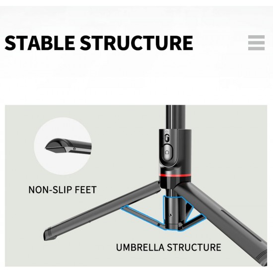 T16 Selfie Çubuğu Uzaktan Kumandalı 106 Cm Tripod Özçekim Alüminyum Masa Üstü Tripod