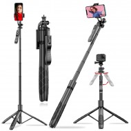 L16 Selfie Çubuğu Uzaktan Kumandalı 153 Cm Tripod Özçekim 360 Derece Alüminyum Masa Üstü Tripod