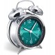 Yüksek Sesli Alarmlı Saat  Büyük Boy Nostaljik Analog Çalar Saat Fosforlu Işıklı Alarmlı Metal Gövde Saniyeli Şarjlı Pilli Saat