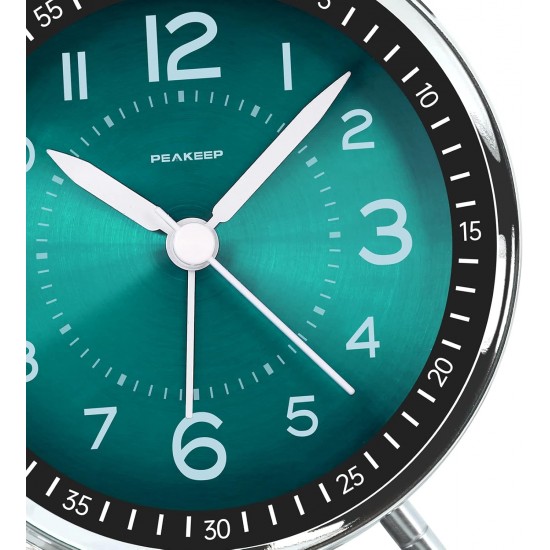 Yüksek Sesli Alarmlı Saat  Büyük Boy Nostaljik Analog Çalar Saat Fosforlu Işıklı Alarmlı Metal Gövde Saniyeli Şarjlı Pilli Saat