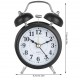 Yüksek Sesli Alarmlı Saat Nostaljik Analog Çalar Saat Fosforlu Işıklı Alarmlı Metal Gövde Akar Saniyeli Sessiz Pilli Saat HT-850
