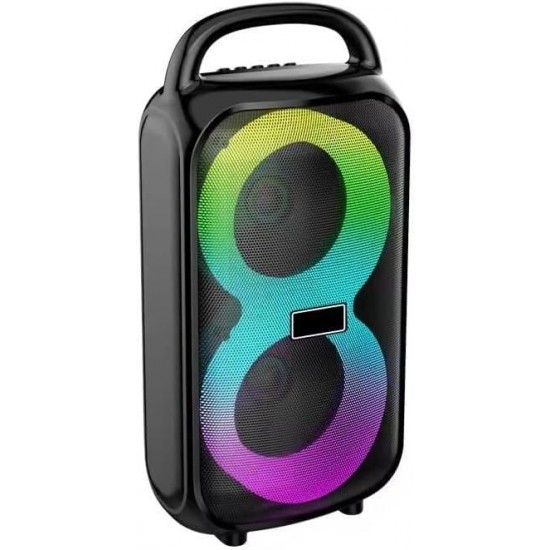 HT-983 Taşınabilir Bluetooth Hoparlör 2×3” Hoparlör 6W Rgb Tws Destekli Extra Bass TF Card Usb Müzik Kutusu
