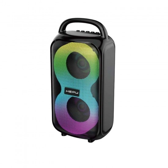 HT-983 Taşınabilir Bluetooth Hoparlör 2×3” Hoparlör 6W Rgb Tws Destekli Extra Bass TF Card Usb Müzik Kutusu