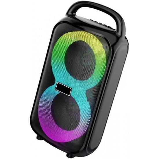 HT-983 Taşınabilir Bluetooth Hoparlör 2×3” Hoparlör 6W Rgb Tws Destekli Extra Bass TF Card Usb Müzik Kutusu