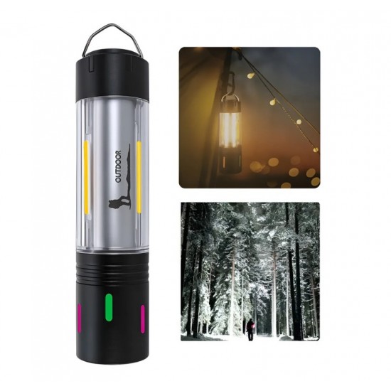 HT-736 Şarjlı EL Feneri Kamp Feneri Ortam Odaklı Taşınabilir Aydınlatma Asma Kancalı Lüküs Lamba