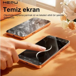Hepu Armor Premium Apple Iphone Ekran Koruyucu 9H iphone 17/iphone/16 iphone 15/iphone 14/13/12/11 Tüm modeller İçin HD Ekran Koruyucu Darbelere Karşı Dayanıklı Temperli Cam