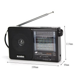 K-216 Dünya Radyosu AM FM SW 20 Bant Radyo Manuel Frekans Ayarlı Fm Radyo Hassas Pilli Cep Radyosu 