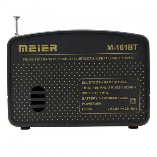 Meier M-161BT Bluetooth Radyo Müzik Kutusu MP3 14 Cm