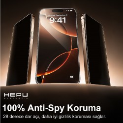 Titan Privacy Apple Iphone Hayalet Ekran Koruyucu 9H iphone 17/iphone 16/ iphone 15/iphone 14/13/12/11 Tüm modeller İçin HD Ekran Koruyucu Darbelere Dayanıklı Premium Temperli Cam 