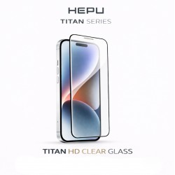 Hepu Titan Clear Apple iPhone Ekran Koruyucu 9H Temperli Cam iPhone 17/16/15/14/13/12/11 Tüm Modeller için HD Ekran Koruyucu Darbelere Dayanıklı Premium