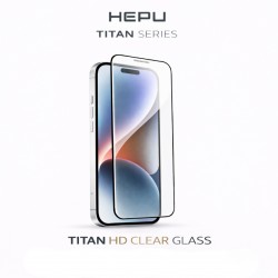 Hepu Titan Clear Apple iPhone Ekran Koruyucu 9H Temperli Cam iPhone 17/16/15/14/13/12/11 Tüm Modeller için HD Ekran Koruyucu Darbelere Dayanıklı Premium