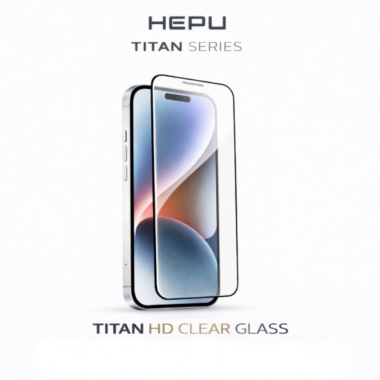 Hepu Titan Clear Apple iPhone Ekran Koruyucu 9H Temperli Cam iPhone 17/16/15/14/13/12/11 Tüm Modeller için HD Ekran Koruyucu Darbelere Dayanıklı Premium