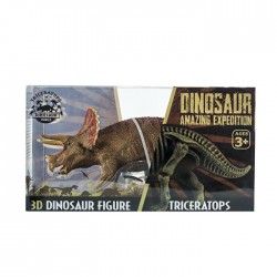 Kutulu Yarı İskelet Dinazor Figürlü Oyuncak Seti - Triceratops