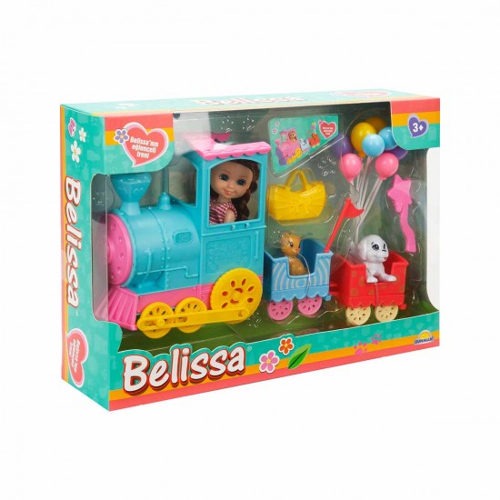 Belissa’nın Tren Yolculuğu ve Sevimli Hayvanları Oyun Seti
